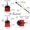 Drill Brush Power Scrubber By Useful Products 7 in W 5 in L Brush, Red R-542OMS-2L-7X-QC-DB - alternate 2